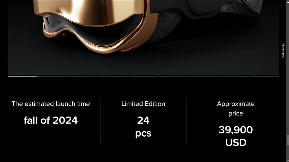 Caviar 推出採用 18K 金限量版 Apple Vision Pro，比原價貴 10 倍 - 電腦王阿達