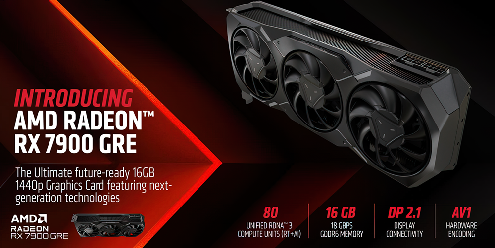 AMD 正式發表 Radeon RX 7900 GRE 16GB 顯卡,效能些微領先 RTX 4070 - 電腦王阿達 AMD 正式發表 Radeon RX 7900 GRE 16GB 顯卡,效能些微領先 RTX 4070 - 電腦王阿達