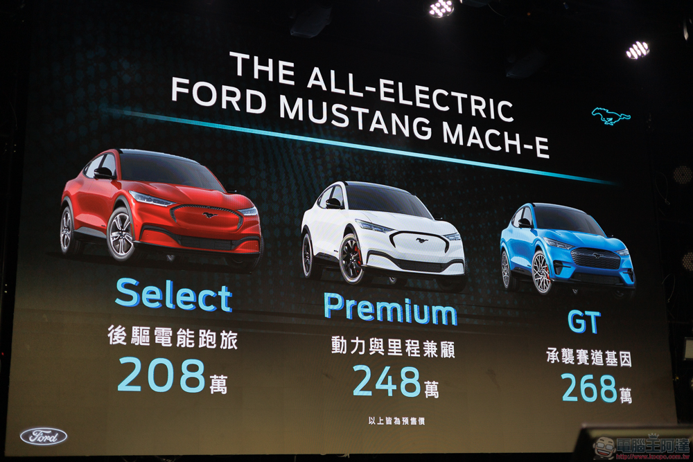 Ford Mustang Mach-E 電動野馬躍入台灣，電動跑旅 208 萬起即刻啟動預售 - 電腦王阿達