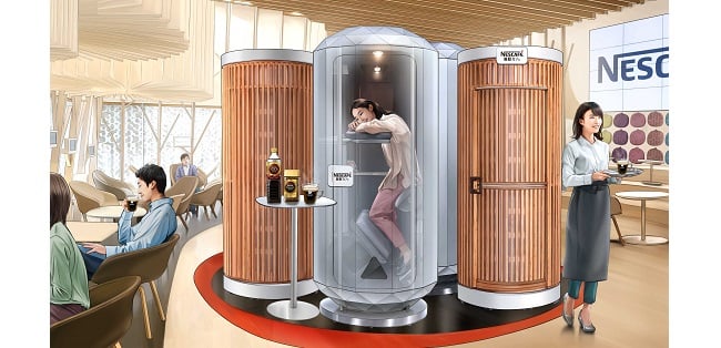 日本原宿咖啡廳最新「立睡」體驗，奇葩機器讓網友看呆 - 電腦王阿達