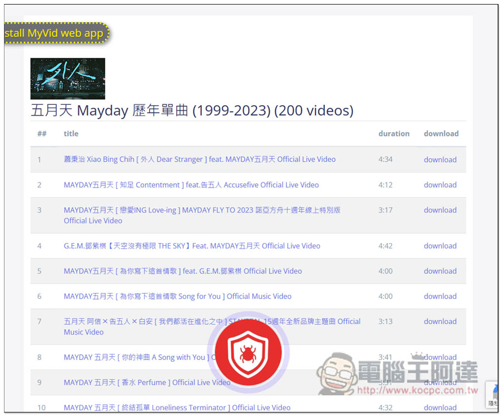 Myvid 線上影音免費下載器,將網路影片轉 Mp3 或 Mp4(內建搜尋功能) - 電腦王阿達 Myvid 線上影音免費下載器,將網路影片轉 Mp3 或 Mp4(內建搜尋功能) - 電腦王阿達