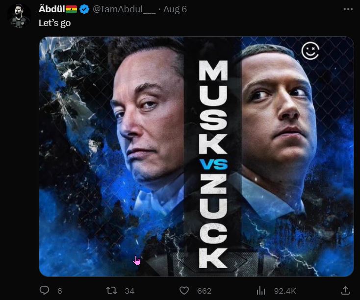 伊隆·馬斯克(Elon Musk)宣布與馬克·祖克柏(Mark Zuckerberg)的決鬥將在 X 進行直播 - 電腦王阿達 伊隆·馬斯克(Elon Musk)宣布與馬克·祖克柏(Mark Zuckerberg)的決鬥將在 X 進行直播 - 電腦王阿達