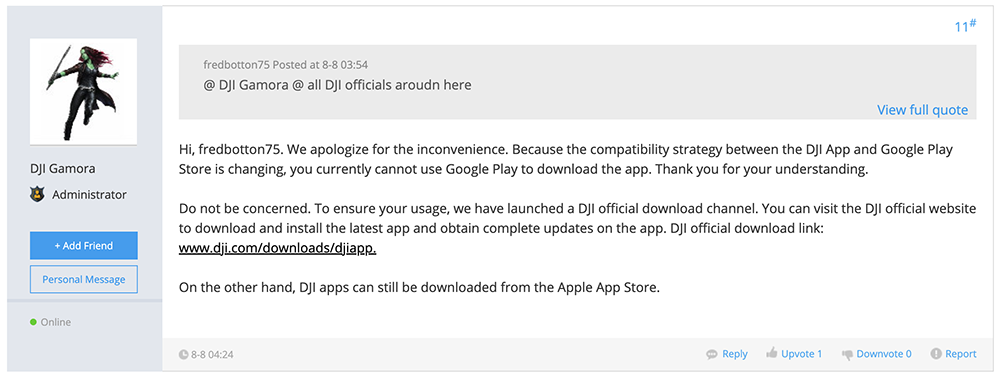 其實目前 Google Play 所有號稱是 DJI 官方 App 的都是假貨,官方也針對為何不好好上架給出解答 - 電腦王阿達 其實目前 Google Play 所有號稱是 DJI 官方 App 的都是假貨,官方也針對為何不好好上架給出解答 - 電腦王阿達