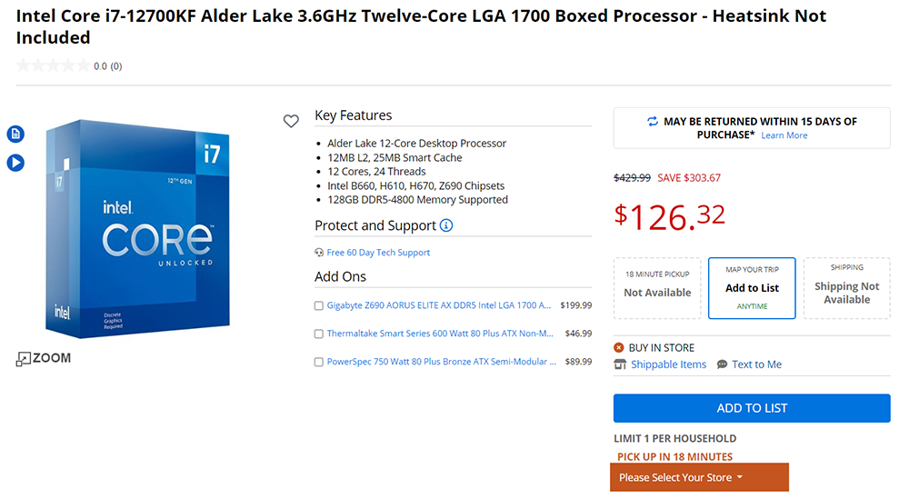 Intel 第 12 代處理器正開始超級大降價？12 核心 i7-12700KF 只需 4000 台幣 - 電腦王阿達