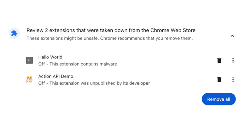 Google 對有資安疑慮的 Chrome 擴充功能下重手