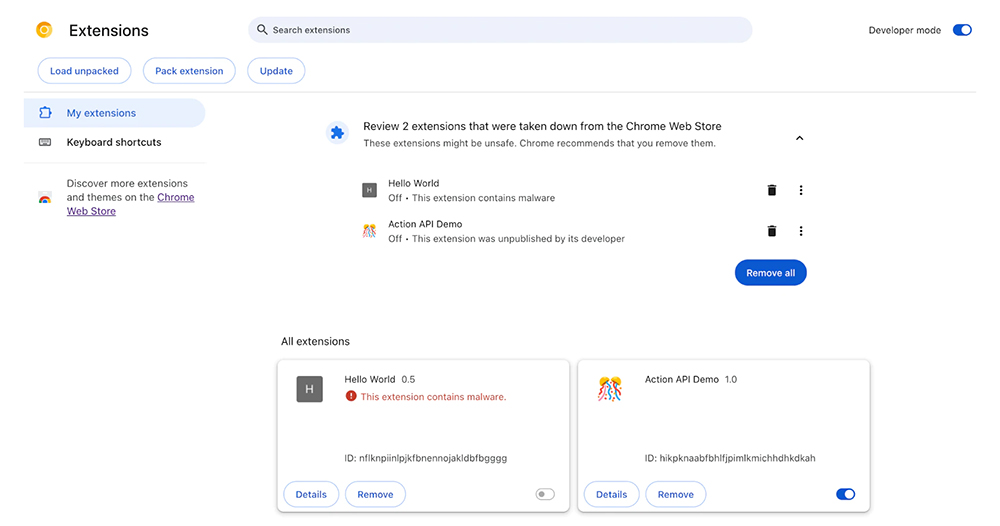 Google 對有資安疑慮的 Chrome 擴充功能下重手,將提醒移除並對不安全連線下載敏感檔案發出警示 - 電腦王阿達 Google 對有資安疑慮的 Chrome 擴充功能下重手,將提醒移除並對不安全連線下載敏感檔案發出警示 - 電腦王阿達