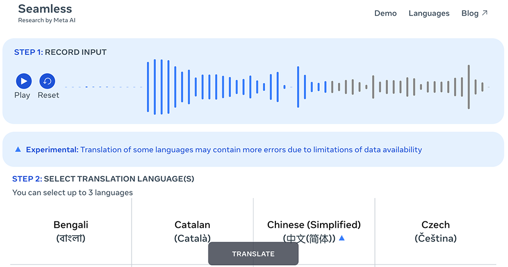 文字無縫互轉的多模態模型 SeamlessM4T 文字無縫互轉的多模態模型 SeamlessM4T