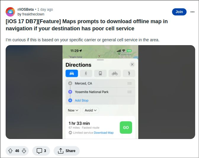 時隔多年,Apple Maps 終於能離線下載了 - 電腦王阿達 Reddit 網友發現 Apple Maps 支援離線下載