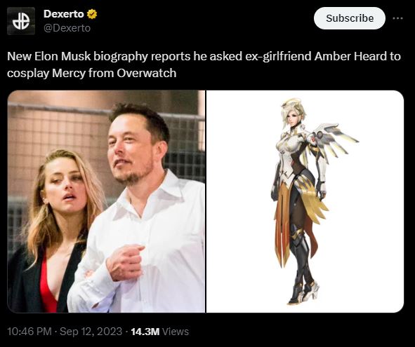 強尼戴普前妻安柏·赫德曾應馬斯克要求cosplay鬥陣特攻的慈悲Mercy - 電腦王阿達 強尼戴普前妻安柏·赫德曾應馬斯克要求cosplay鬥陣特攻的慈悲Mercy - 電腦王阿達
