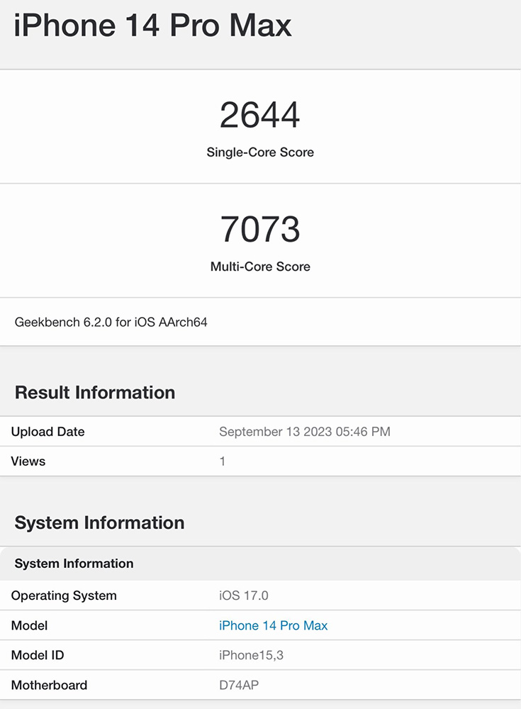 疑似 A17 Pro 晶片的跑分實測現身 Geekbench 資料庫,不算特別亮眼 - 電腦王阿達 疑似 A17 Pro 晶片的跑分實測現身 Geekbench 資料庫,不算特別亮眼 - 電腦王阿達