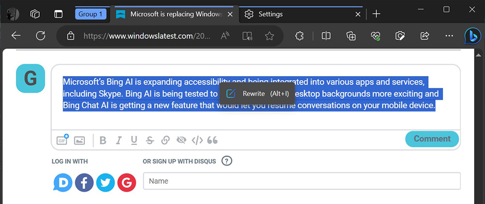 Microsoft Edge 正在測試一項全新「AI 寫作」功能,使用 ChatGPT 和 Bing AI - 電腦王阿達 Microsoft Edge 正在測試一項全新「AI 寫作」功能,使用 ChatGPT 和 Bing AI - 電腦王阿達