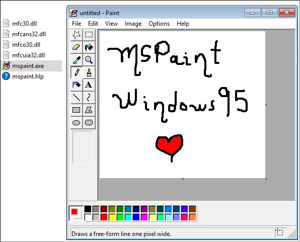 MS Paint Windows 95