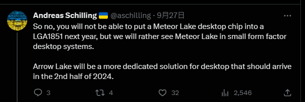 Intel 解釋 Meteor Lake 桌機版推出計畫，沒有 LGA 1851，只會有 AIO 和迷你電腦版本 - 電腦王阿達