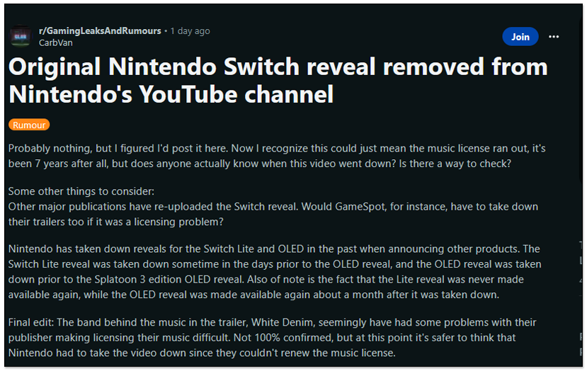 Nintendo Switch 2 即將推出？初代主機預告片從 YouTube 頻道下架，國外引發熱烈猜想 - 電腦王阿達