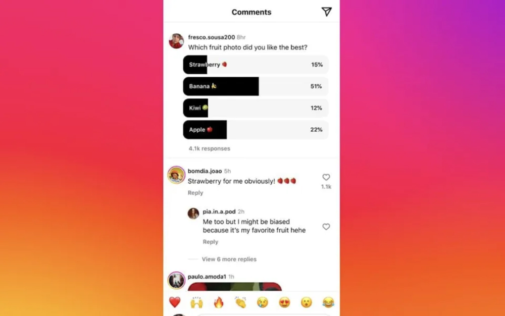Instagram 將支援留言投票功能，Reels 跟貼文都可以唷！ - 電腦王阿達