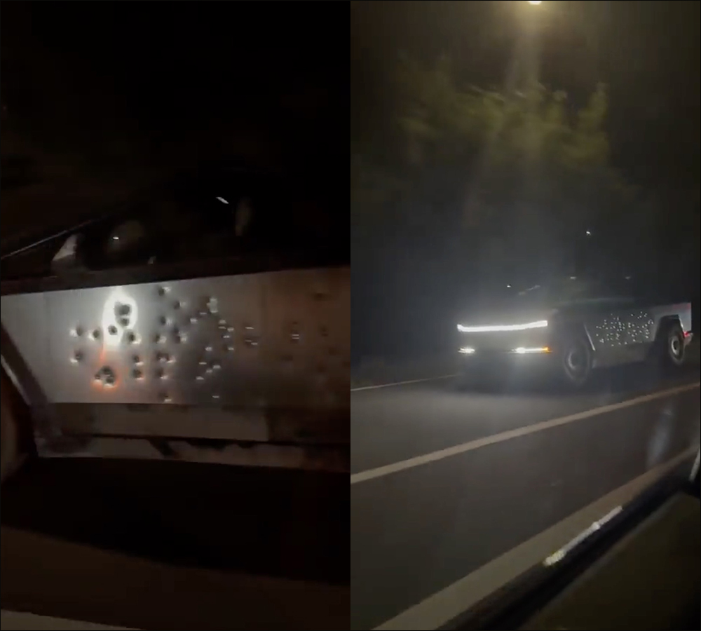 超派!特斯拉 Cybertruck 經歷 1 場實彈射擊的「真·暴力測試」,數十發衝鋒槍未能打穿車門 - 電腦王阿達 超派!特斯拉 Cybertruck 經歷 1 場實彈射擊的「真·暴力測試」,數十發衝鋒槍未能打穿車門 - 電腦王阿達