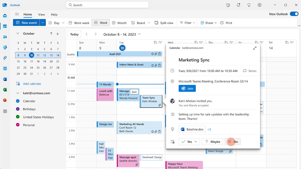 Outlook 下個月將新增實用會議功能，已拒絕仍可將事件記在行事曆 - 電腦王阿達
