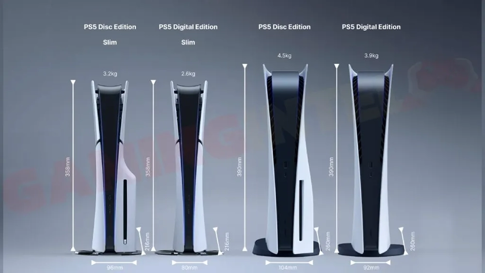 新款 PS5 Slim 跟舊款 PS5 體積尺寸有差很多嗎？一張圖比較給你看 - 電腦王阿達