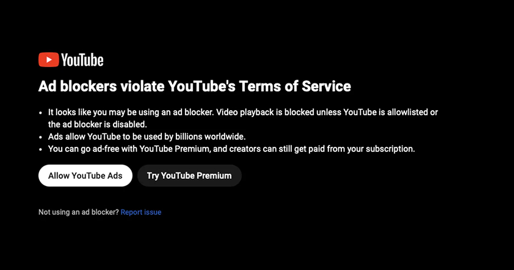 不給任何緩衝！YouTube「擋廣告就不給看」機制確認擴展至全球 - 電腦王阿達