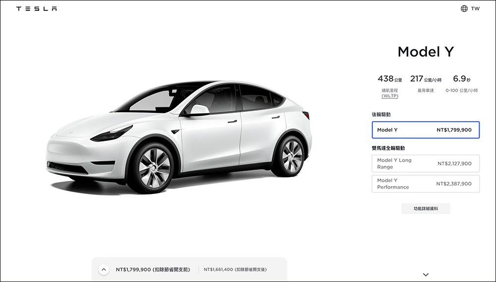 特斯拉 Tesla Model Y 後驅版本在台推出!台灣售價 179.99 萬元起 - 電腦王阿達 特斯拉 Tesla Model Y 後驅版本在台推出!台灣售價 179.99 萬元起 - 電腦王阿達