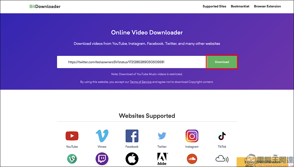 BitDownloader 超強萬用免費影片下載網站,支援IG、FB、X 等社群影片 1 鍵下載 - 電腦王阿達 BitDownloader 超強萬用免費影片下載網站,支援IG、FB、X 等社群影片 1 鍵下載 - 電腦王阿達