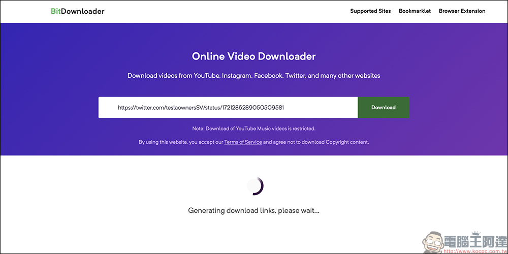 BitDownloader 超強萬用免費影片下載網站,支援IG、FB、X 等社群影片 1 鍵下載 - 電腦王阿達 BitDownloader 超強萬用免費影片下載網站,支援IG、FB、X 等社群影片 1 鍵下載 - 電腦王阿達