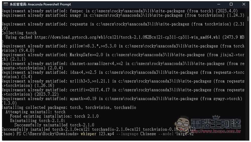 教你在 Windows 10/11 安裝和使用 OpenAI Whisper(完全免費),輕鬆將影片、聲音檔轉成文字和字幕檔 - 電腦王阿達 教你在 Windows 10/11 安裝和使用 OpenAI Whisper(完全免費),輕鬆將影片、聲音檔轉成文字和字幕檔 - 電腦王阿達
