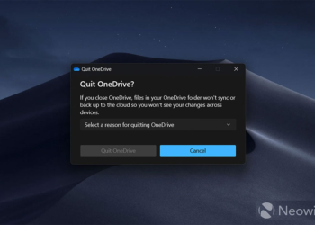 Windows 將強制在關閉 OneDrive 之前完成問券調查