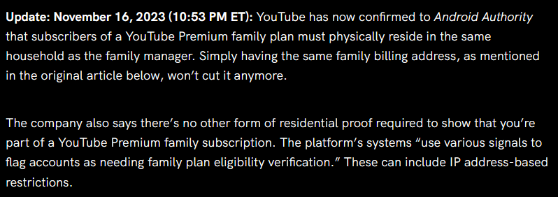 跟進 Netflix? YouTube 似乎準備開始打擊共享 YouTube Premium 家庭方案,但不住在一起的用戶 - 電腦王阿達 跟進 Netflix? YouTube 似乎準備開始打擊共享 YouTube Premium 家庭方案,但不住在一起的用戶 - 電腦王阿達