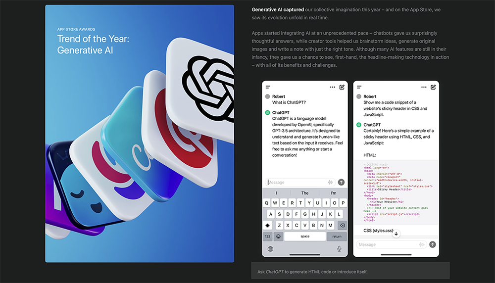2023 年 App Store Awards 得主揭曉:生成式 AI 成熱門趨勢啟發更多獨特 App 發展(開發者訪談) - 電腦王阿達 2023 年 App Store Awards 得主揭曉:生成式 AI 成熱門趨勢啟發更多獨特 App 發展(開發者訪談) - 電腦王阿達