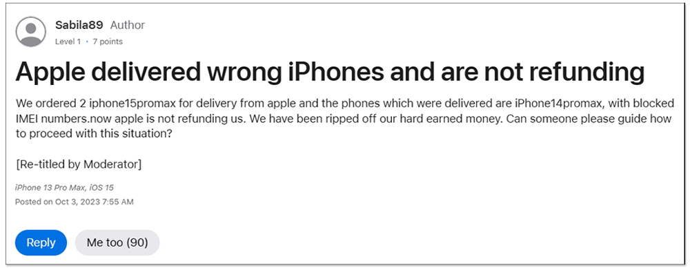 國外多位網友發生官網買 iPhone 15 Pro Max 卻收到假貨或型號不對事件,疑似是快遞公司偷掉包 - 電腦王阿達 國外多位網友發生官網買 iPhone 15 Pro Max 卻收到假貨或型號不對事件,疑似是快遞公司偷掉包 - 電腦王阿達