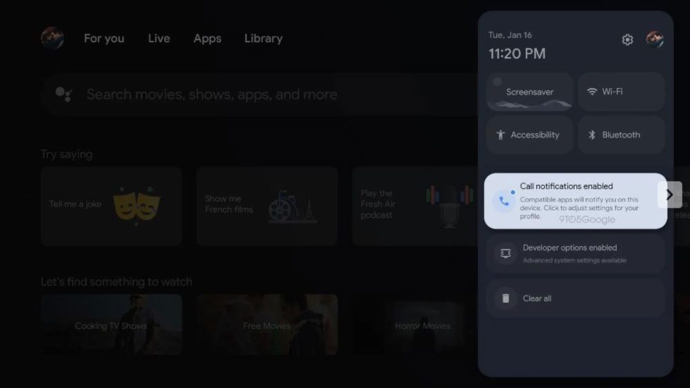 Google 正在測試讓 Google TV 顯示來自相容應用程式的視訊通話來電 - 電腦王阿達