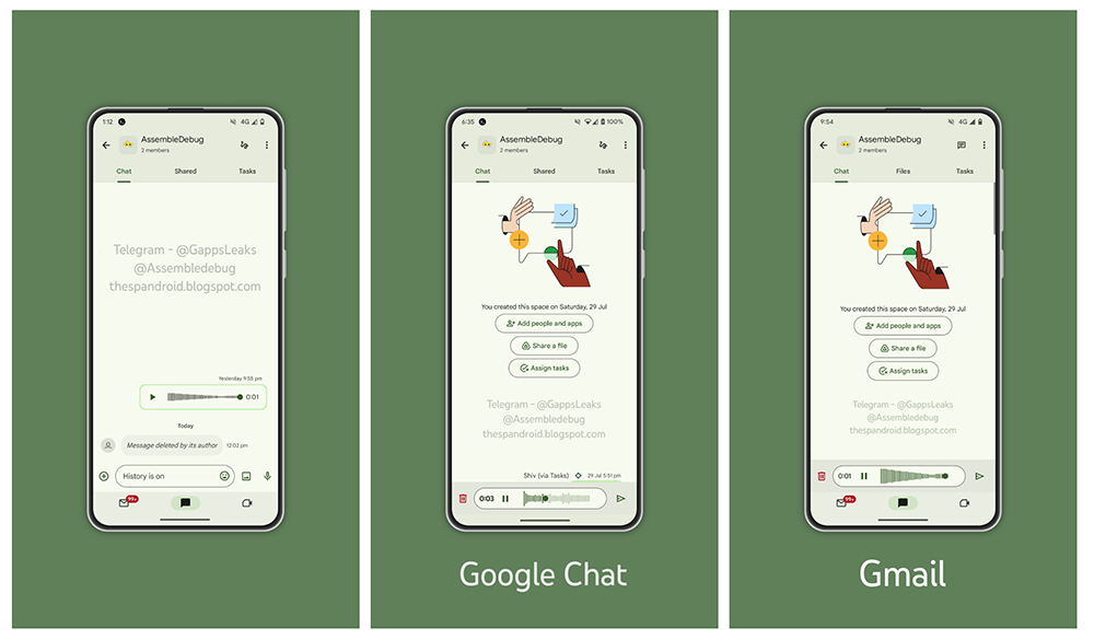 Gmail 內建支援的 Google Chat 開始導入語音傳訊功能 - 電腦王阿達