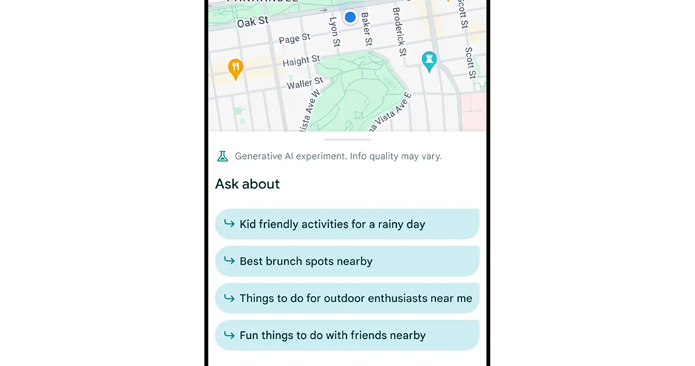 Google Maps 將導入生成式 AI 搜尋功能