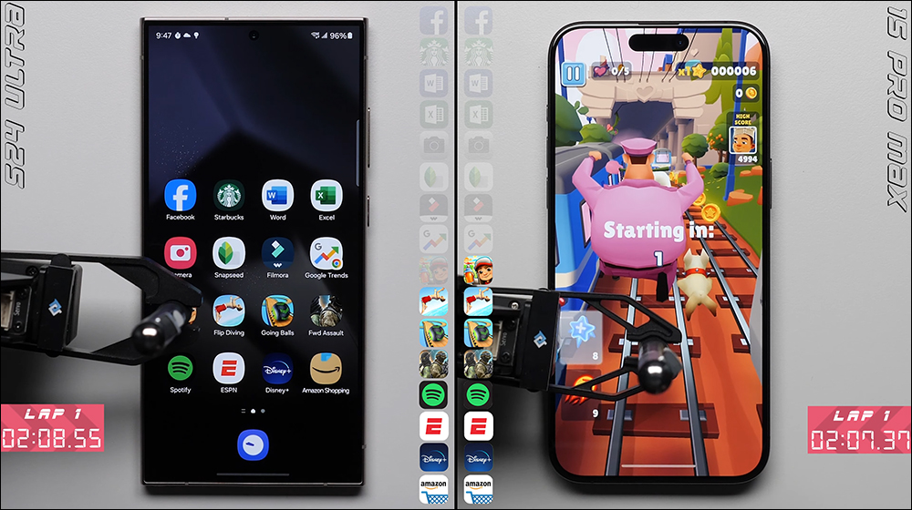 三星 Galaxy S24 Ultra 與 iPhone 15 Pro Max  應用程式啟動速度對決實測！ - 電腦王阿達