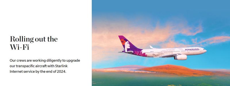 美國夏威夷航空為乘客提供 Starlink 高速 Wi-Fi 網路服務,現在搭乘指定班機就能免費使用 - 電腦王阿達 美國夏威夷航空為乘客提供 Starlink 高速 Wi-Fi 網路服務,現在搭乘指定班機就能免費使用 - 電腦王阿達