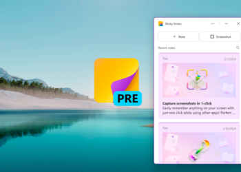 Microsoft 推出適用於 Windows 的新便利貼應用預覽測試版