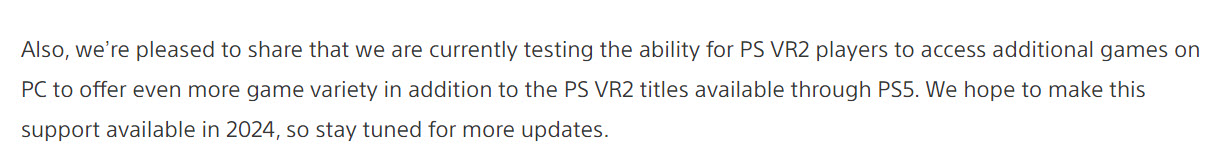 Sony公開PlayStation VR2 支援PC遊玩功能測試中 希望能於2024年實現 - 電腦王阿達 Sony公開PlayStation VR2 支援PC遊玩功能測試中 希望能於2024年實現 - 電腦王阿達