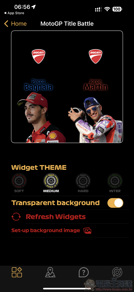免費 Widget 緊跟 F1 與 MotoGP 世界頂級賽事，MotoWidget 使用分享 - 電腦王阿達