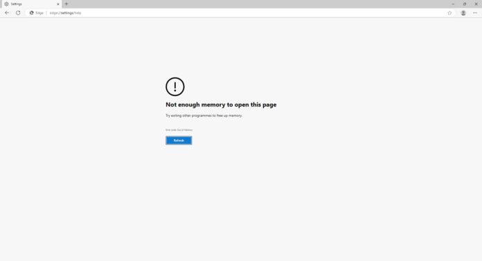 微軟確認 Microsoft Edge 有「記憶體不足而無法載入網頁」的錯誤,已經推出修復版本 - 電腦王阿達 微軟確認 Microsoft Edge 有「記憶體不足而無法載入網頁」的錯誤,已經推出修復版本 - 電腦王阿達