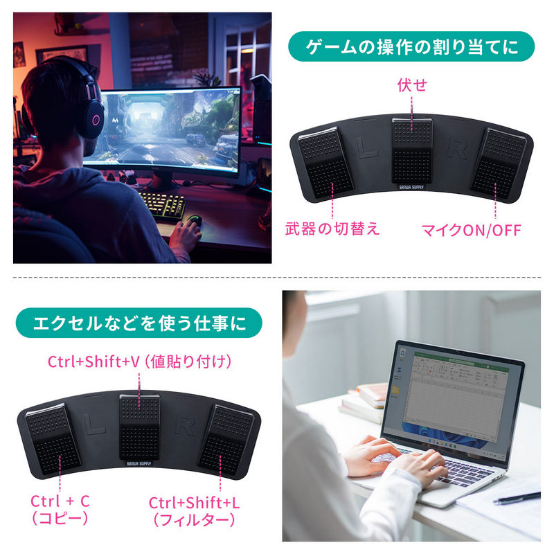 日本品牌 SANWA SUPPLY 推出 USB 有線腳踏板按鍵 一腳操控電腦快捷鍵 - 電腦王阿達 日本品牌 SANWA SUPPLY 推出 USB 有線腳踏板按鍵 一腳操控電腦快捷鍵 - 電腦王阿達