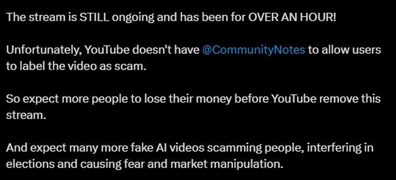 慎防網路詐騙!AI 數位分身技術被惡用在 YouTube 進行加密貨幣詐欺 - 電腦王阿達 慎防網路詐騙!AI 數位分身技術被惡用在 YouTube 進行加密貨幣詐欺 - 電腦王阿達