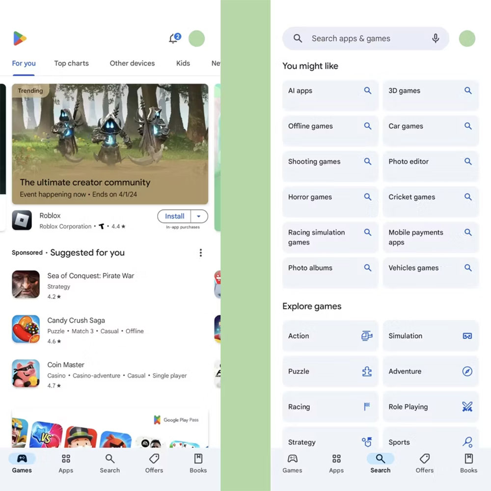 Google Play 商店新介面,搜尋將自成一頁 - 電腦王阿達 Google Play 商店新介面,搜尋將自成一頁 - 電腦王阿達