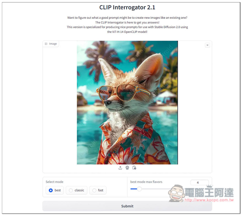 CLIP Interrogator 一鍵找出圖片的 Prompt 提示描述是什麼，輕鬆用 AI 生成類似圖片 - 電腦王阿達