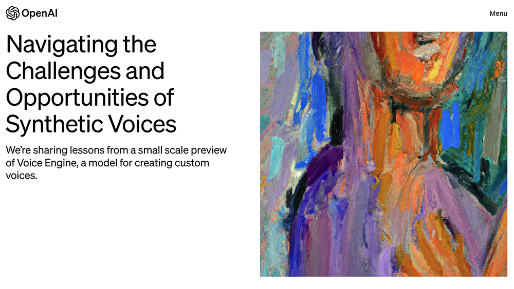 OpenAI Voice Engine OpenAI Voice Engine