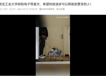中國西北工業大學研製出可離線使用的機器導盲犬 InternDog