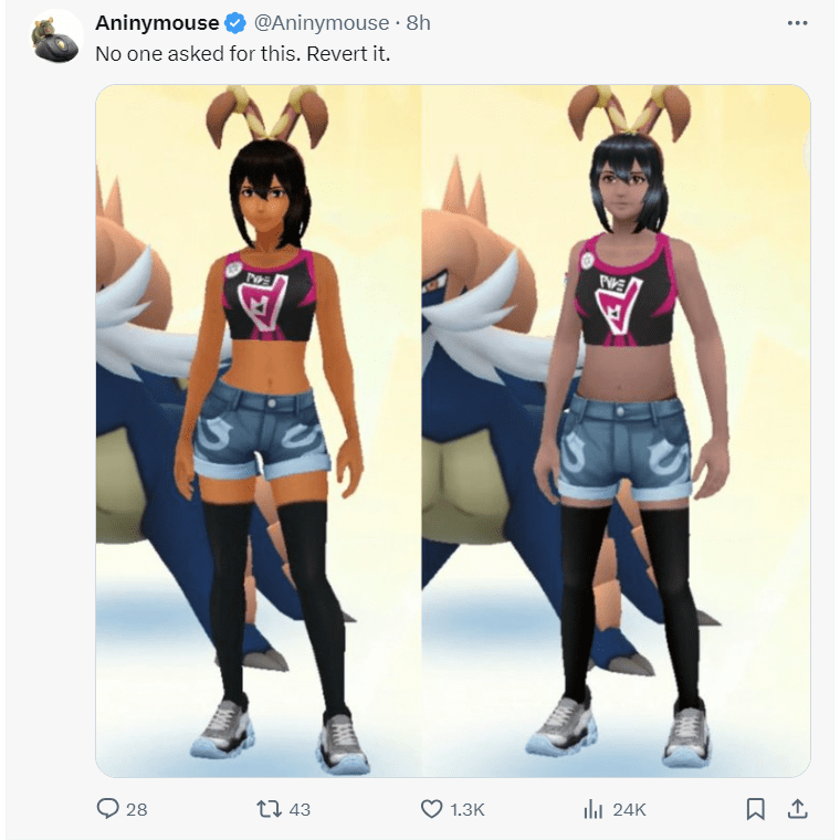 《寶可夢GO》人物造型更新引發全球男女玩家不滿，認為是在討好跨性別族群 - 電腦王阿達