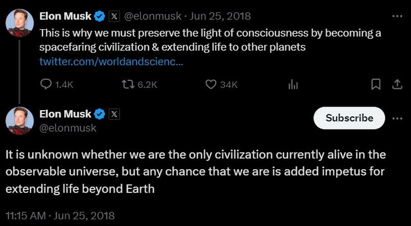 伊隆·馬斯克表示「沒有看到過任何有關外星人存在的證據」 - 電腦王阿達 伊隆·馬斯克表示「沒有看到過任何有關外星人存在的證據」 - 電腦王阿達