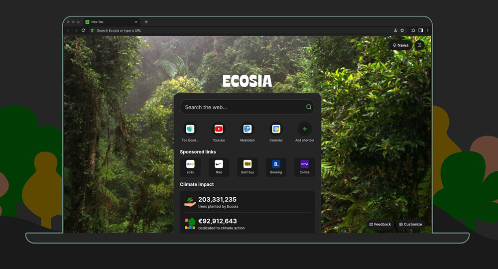 Ecosia 推出環保瀏覽器,速度快還能資助種樹、產生清潔能源 - 電腦王阿達 Ecosia 推出環保瀏覽器,速度快還能資助種樹、產生清潔能源 - 電腦王阿達