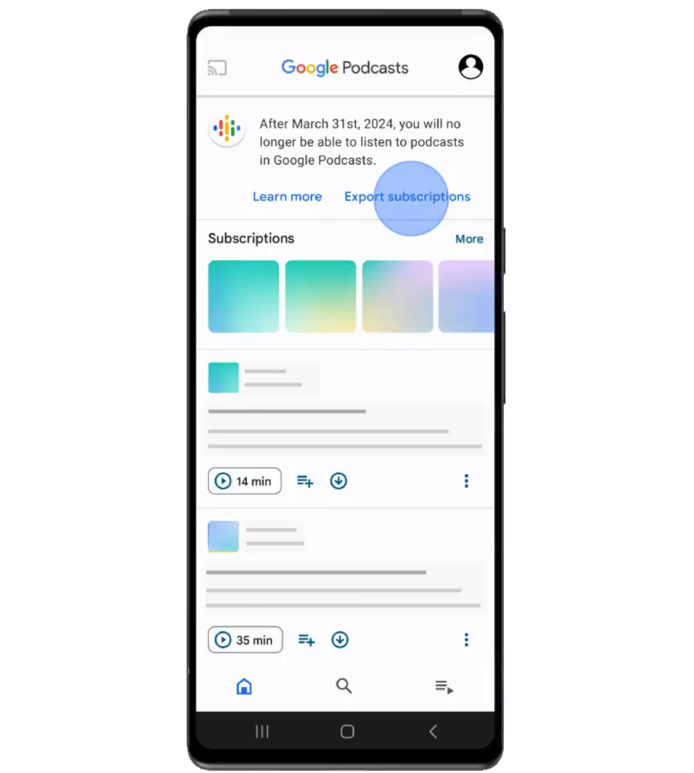 Google Podcast 結束服務 Google Podcast 結束服務